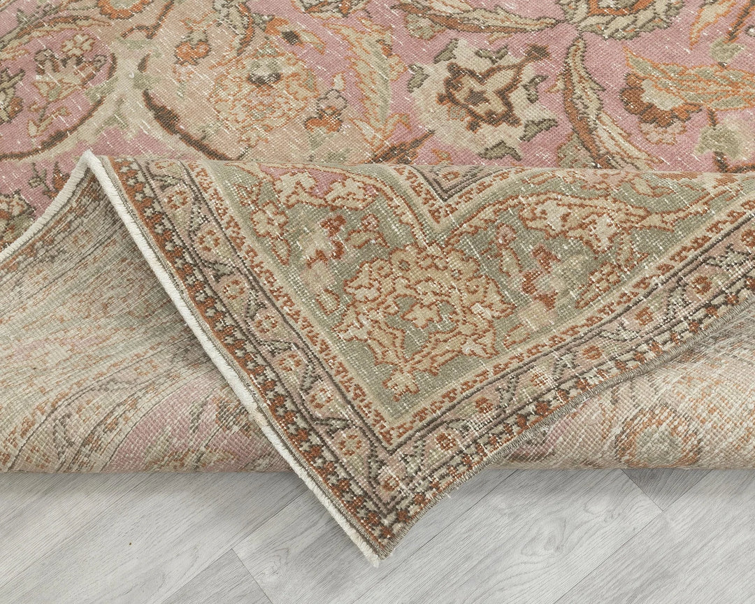 Multicolor Turkish Oushak Rug 6'5" x 9'11" Hand-Knotted | No. VR21607