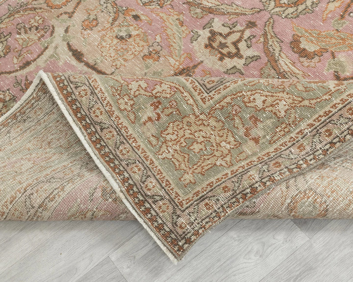Multicolor Turkish Oushak Rug 6'5" x 9'11" Hand-Knotted | No. VR21607