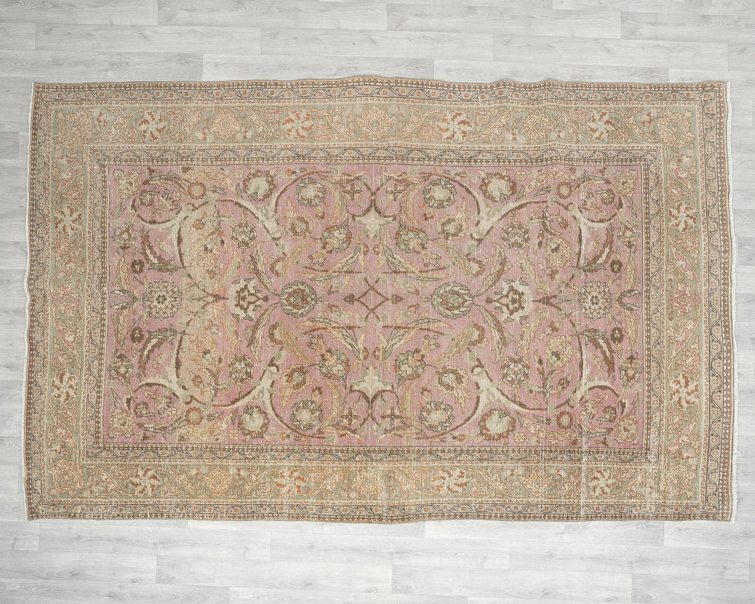 Multicolor Turkish Oushak Rug 6'5" x 9'11" Hand-Knotted | No. VR21607