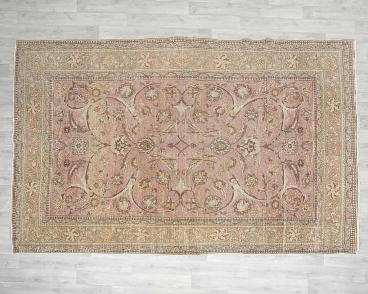 Multicolor Turkish Oushak Rug 6'5" x 9'11" Hand-Knotted | No. VR21607