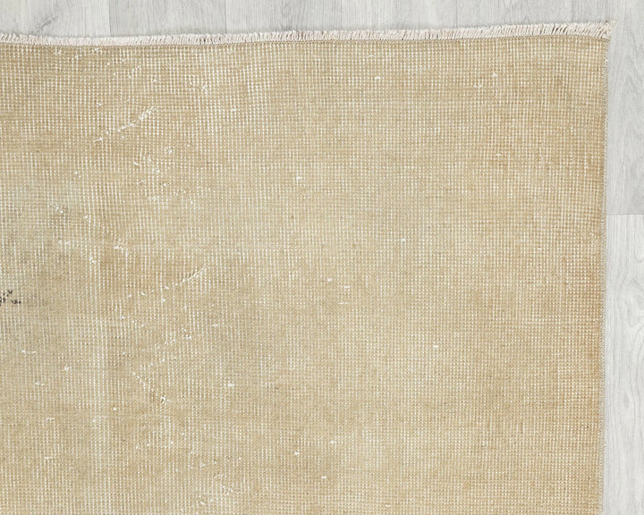 Beige Turkish Oushak Rug 3'7" x 6'7" Hand-Knotted | No. VR21621