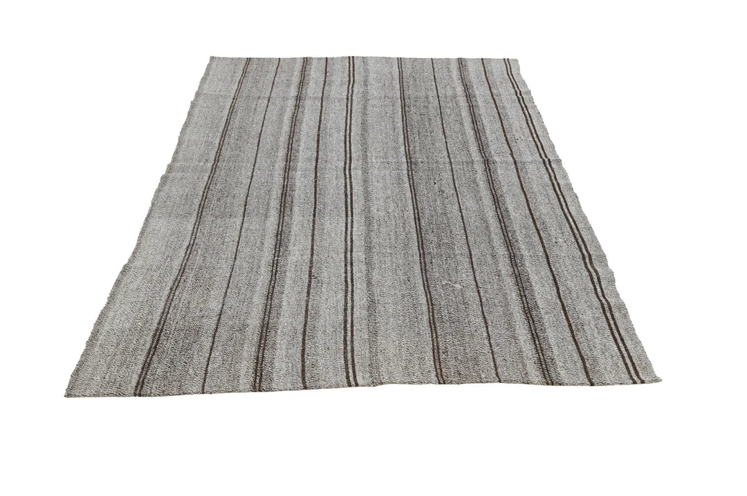Gray Kilim Rug 4' 11" x 7' 9" | No. VR21669