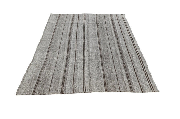 Gray Kilim Rug 4' 11" x 7' 9" | No. VR21669