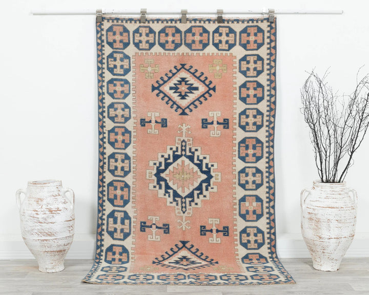 Multicolor Turkish Oushak Rug 3' 8" x 7' Hand-Knotted | No. VR21736