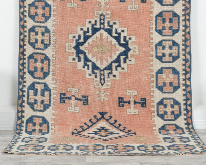 Multicolor Turkish Oushak Rug 3' 8" x 7' Hand-Knotted | No. VR21736