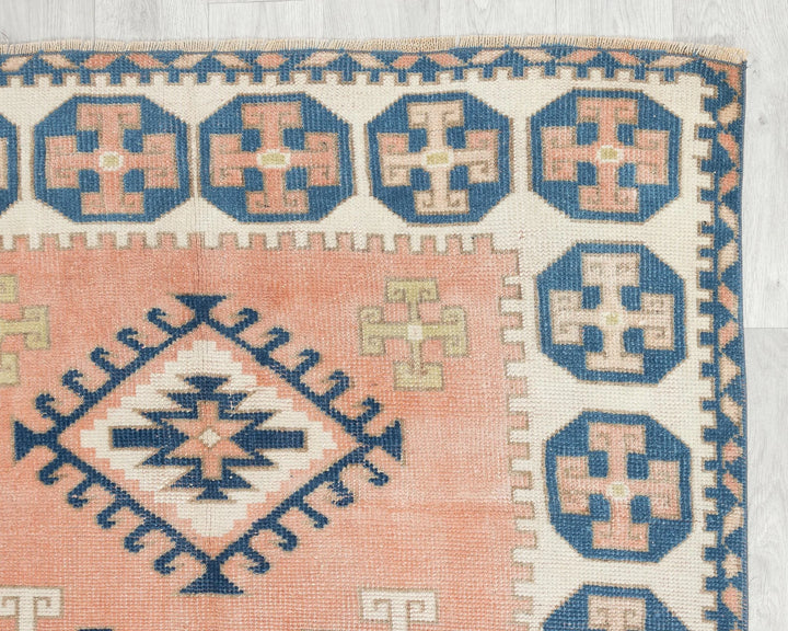 Multicolor Turkish Oushak Rug 3' 8" x 7' Hand-Knotted | No. VR21736