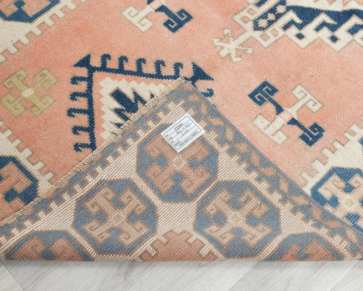 Multicolor Turkish Oushak Rug 3' 8" x 7' Hand-Knotted | No. VR21736
