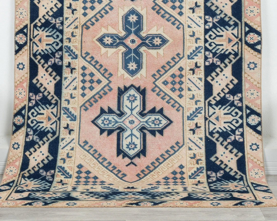 Multicolor Turkish Oushak Rug 3' 7" x 6' 1" Hand-Knotted | No. VR21846
