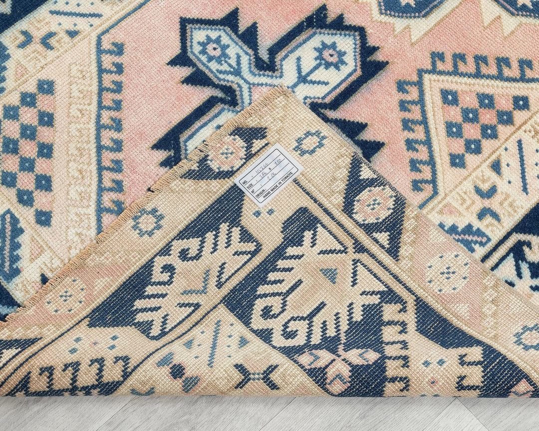 Multicolor Turkish Oushak Rug 3' 7" x 6' 1" Hand-Knotted | No. VR21846