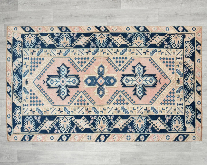 Multicolor Turkish Oushak Rug 3' 7" x 6' 1" Hand-Knotted | No. VR21846