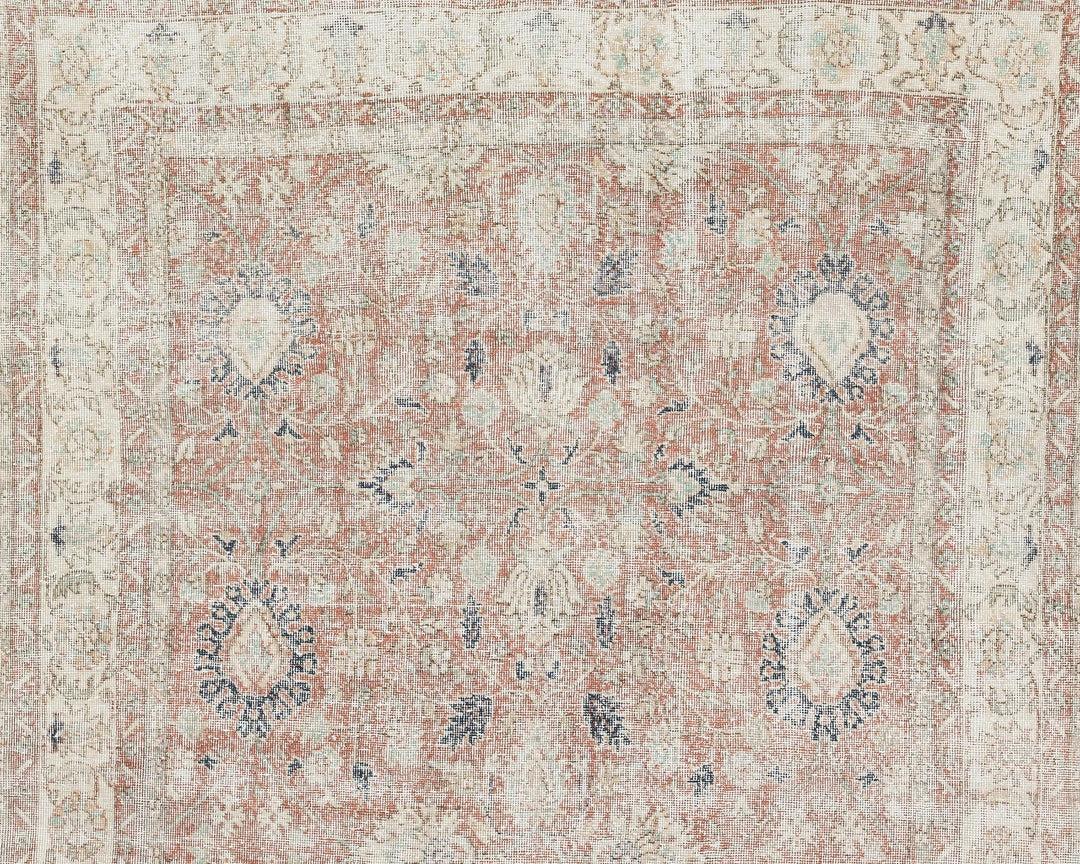 Multicolor Turkish Oushak Rug 6'2" x 9'10" Hand-Knotted | No. VR21862
