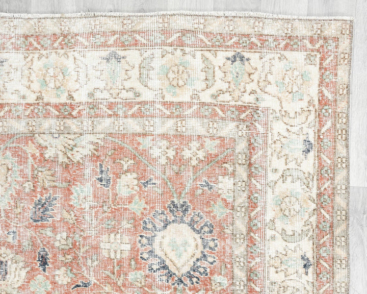 Multicolor Turkish Oushak Rug 6'2" x 9'10" Hand-Knotted | No. VR21862