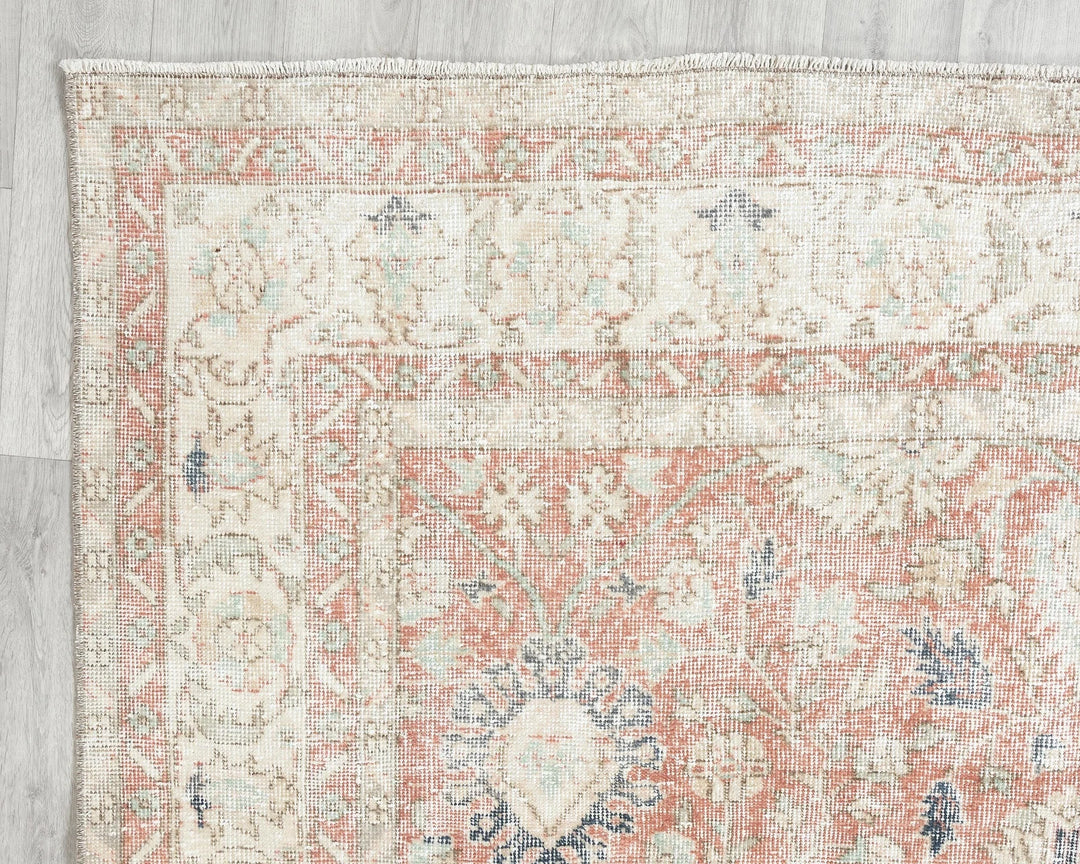 Multicolor Turkish Oushak Rug 6'2" x 9'10" Hand-Knotted | No. VR21862