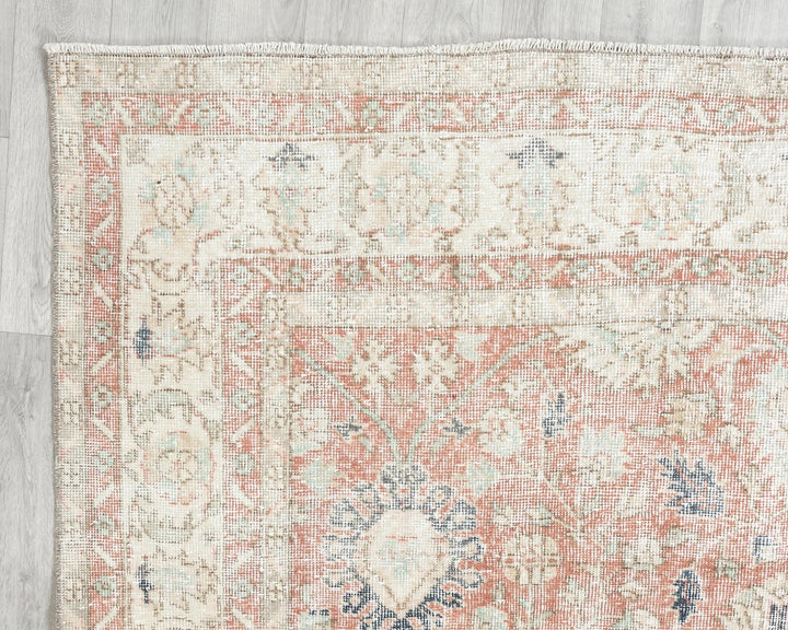 Multicolor Turkish Oushak Rug 6'2" x 9'10" Hand-Knotted | No. VR21862