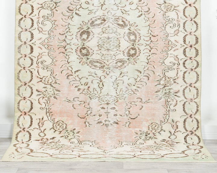 Multicolor Turkish Oushak Rug 8' x 5' 1" Hand-Knotted | No. VR21907