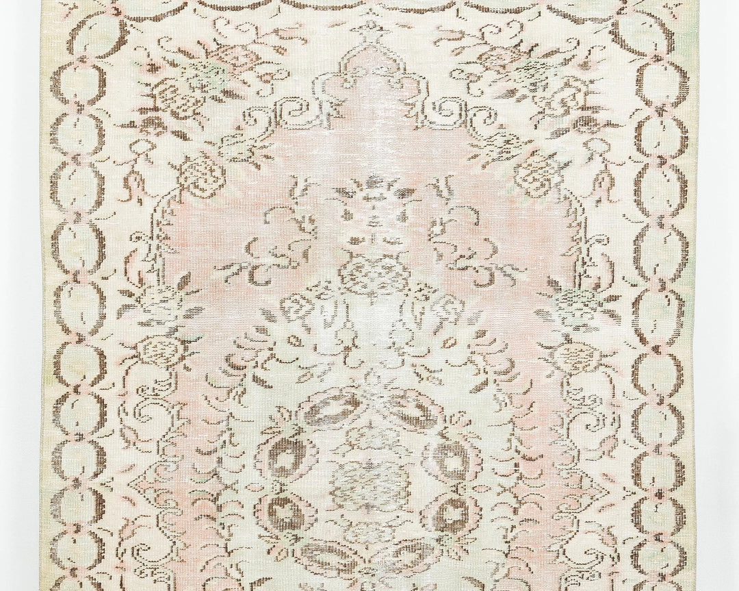 Multicolor Turkish Oushak Rug 8' x 5' 1" Hand-Knotted | No. VR21907