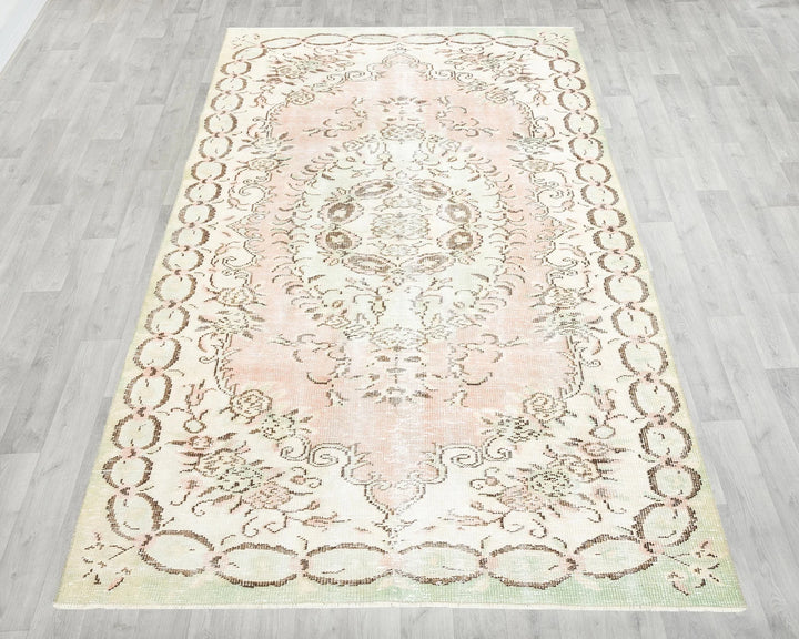 Multicolor Turkish Oushak Rug 8' x 5' 1" Hand-Knotted | No. VR21907