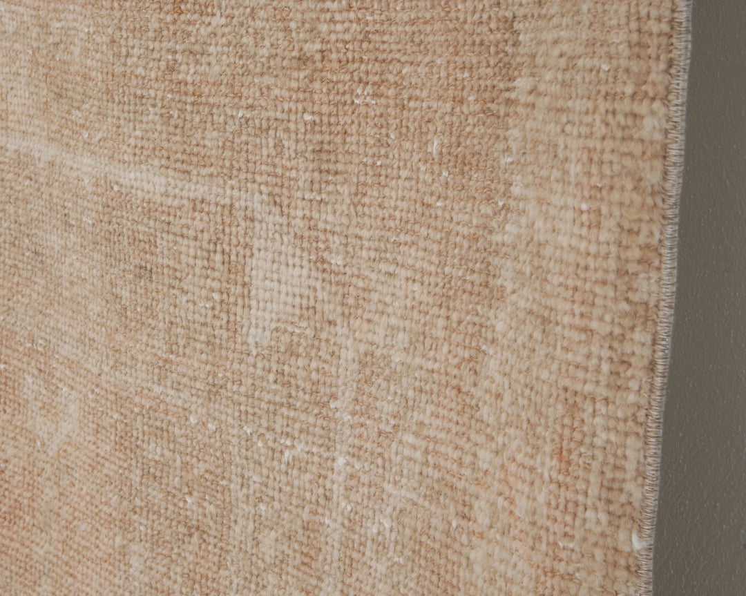 Beige Turkish Oushak Rug 3'5" x 10'11" Hand-Knotted | No. VR21921