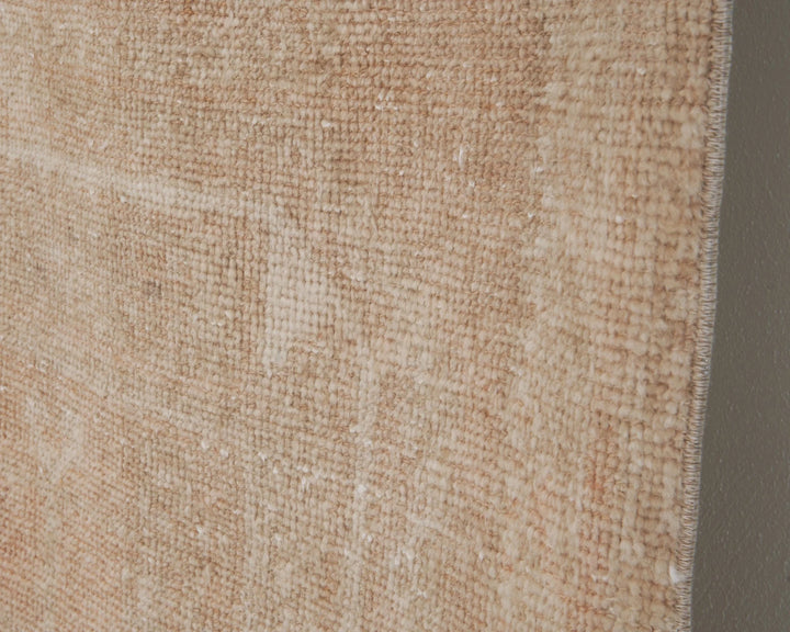 Beige Turkish Oushak Rug 3'5" x 10'11" Hand-Knotted | No. VR21921