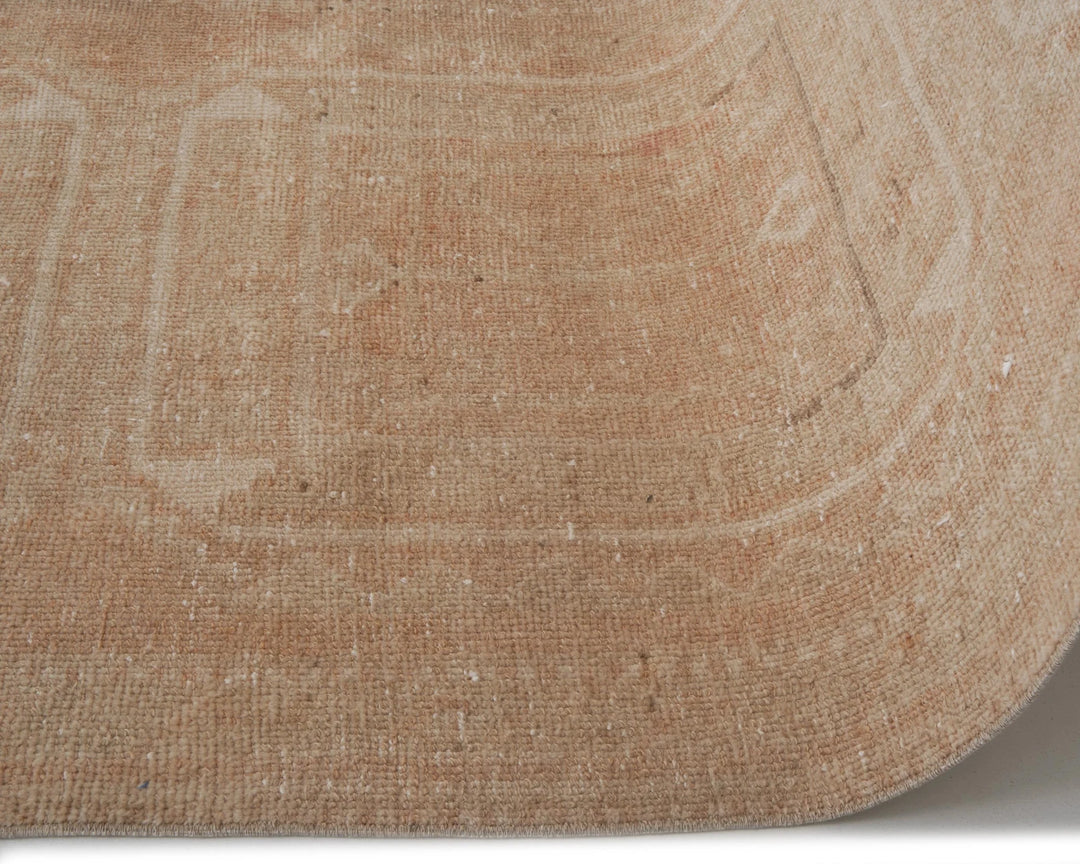 Beige Turkish Oushak Rug 3'5" x 10'11" Hand-Knotted | No. VR21921