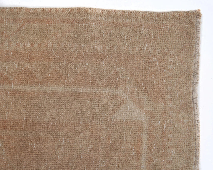 Beige Turkish Oushak Rug 3'5" x 10'11" Hand-Knotted | No. VR21921