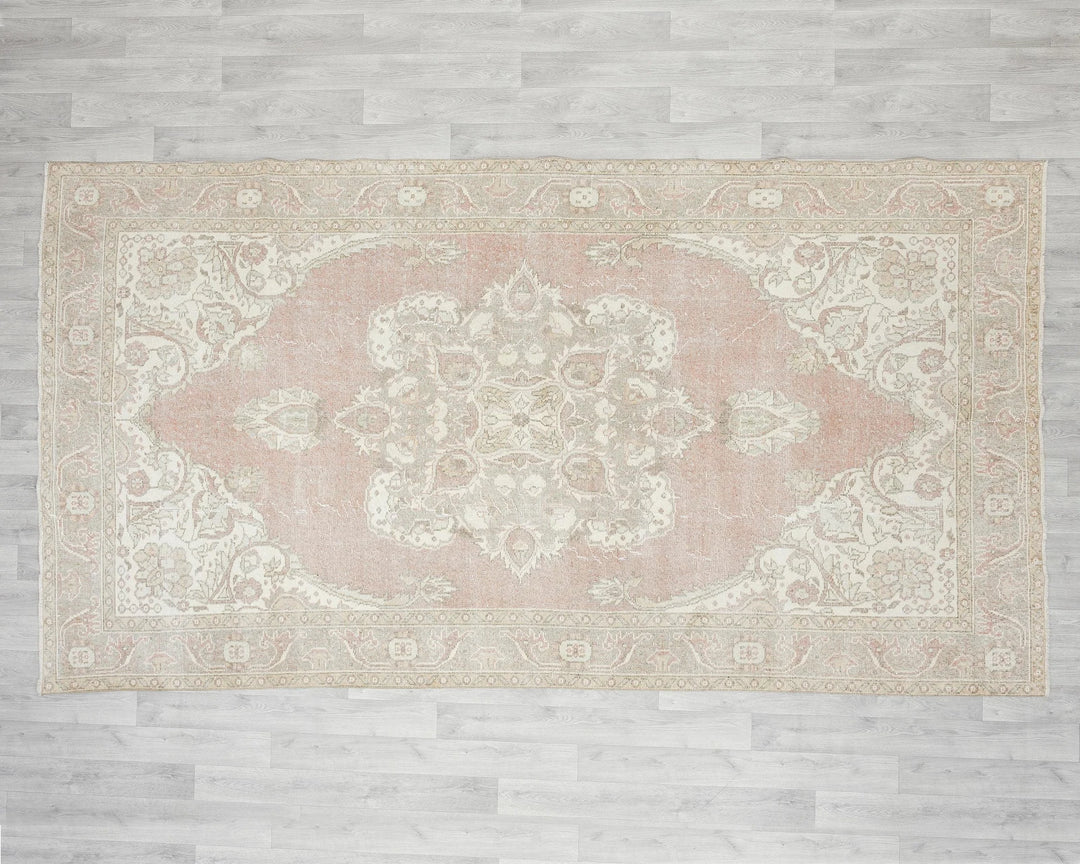 Multicolor Turkish Oushak Rug 6'1" x 10'7" Hand-Knotted view 9