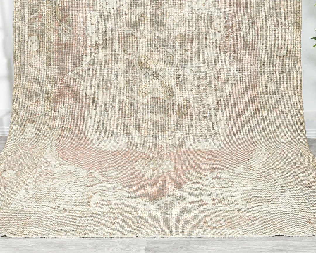 Multicolor Turkish Oushak Rug 6'1" x 10'7" Hand-Knotted view