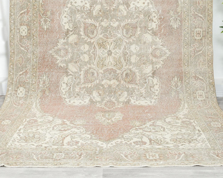 Multicolor Turkish Oushak Rug 6'1" x 10'7" Hand-Knotted view