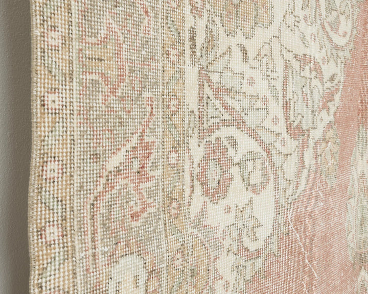 Multicolor Turkish Oushak Rug 6'1" x 10'7" Hand-Knotted close-up