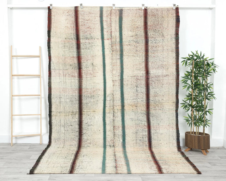 Multicolor Turkish Kilim Rug 6' 6" x 9' 9" Flat-Weave | No. VR22033