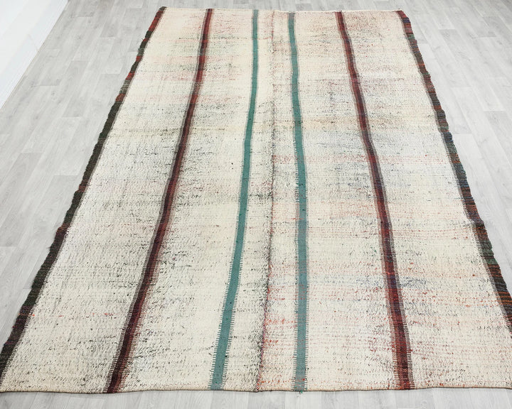 Multicolor Turkish Kilim Rug 6' 6" x 9' 9" Flat-Weave | No. VR22033