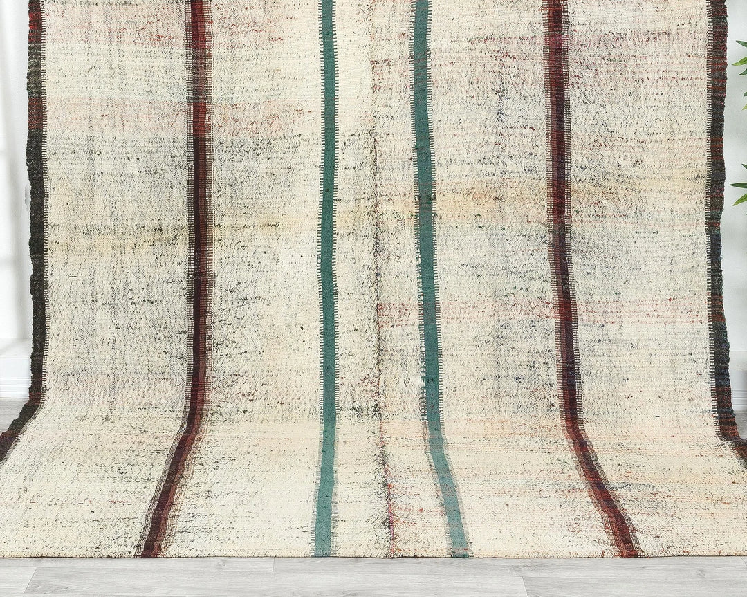Multicolor Turkish Kilim Rug 6' 6" x 9' 9" Flat-Weave | No. VR22033