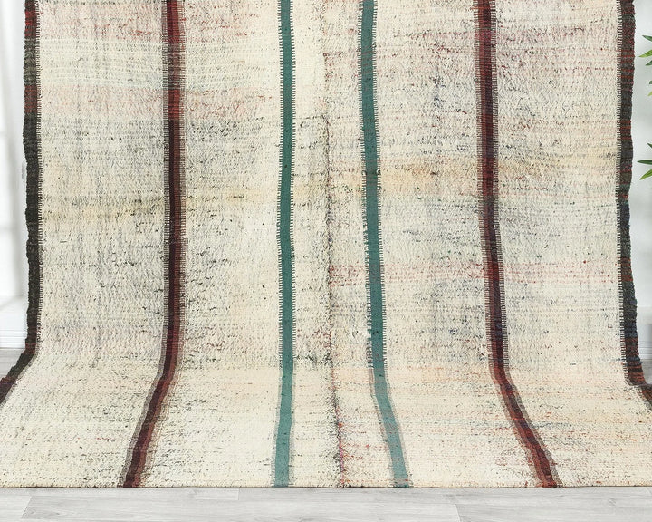 Multicolor Turkish Kilim Rug 6' 6" x 9' 9" Flat-Weave | No. VR22033