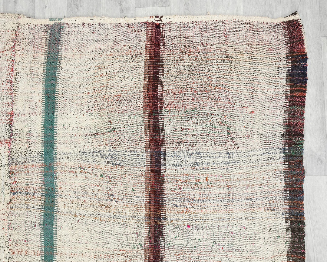 Multicolor Turkish Kilim Rug 6' 6" x 9' 9" Flat-Weave | No. VR22033