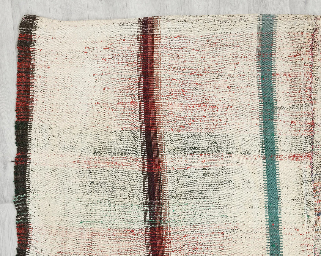 Multicolor Turkish Kilim Rug 6' 6" x 9' 9" Flat-Weave | No. VR22033