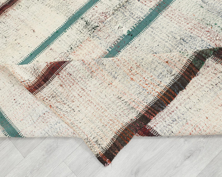 Multicolor Turkish Kilim Rug 6' 6" x 9' 9" Flat-Weave | No. VR22033