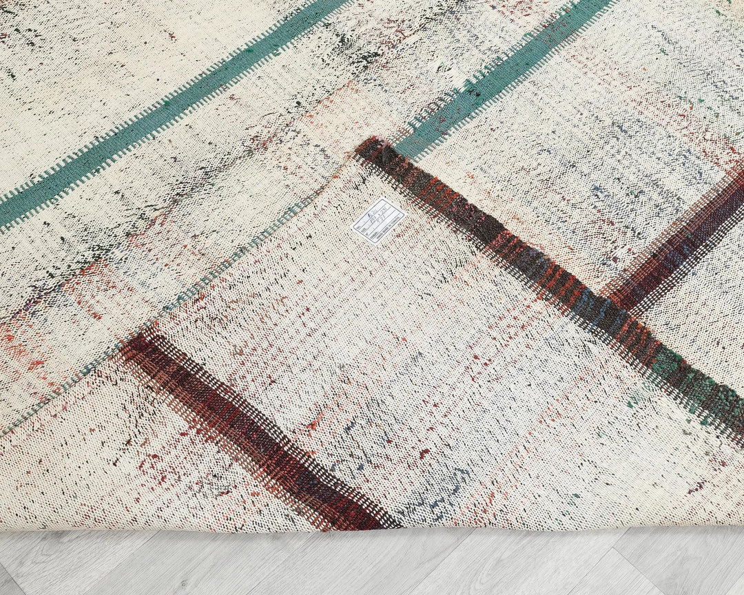 Multicolor Turkish Kilim Rug 6' 6" x 9' 9" Flat-Weave | No. VR22033