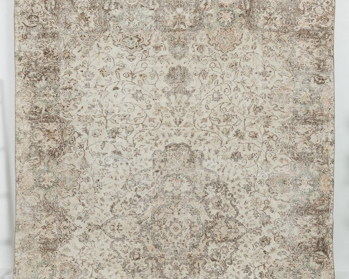 Beige Turkish Oushak Rug 7' x 10' 8" Hand-Knotted view