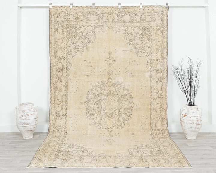 Multicolor Turkish Oushak Rug 6' x 10' 6" Hand-Knotted | No. VR22237