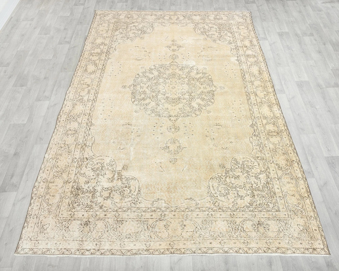 Multicolor Turkish Oushak Rug 6' x 10' 6" Hand-Knotted | No. VR22237
