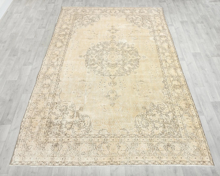 Multicolor Turkish Oushak Rug 6' x 10' 6" Hand-Knotted | No. VR22237