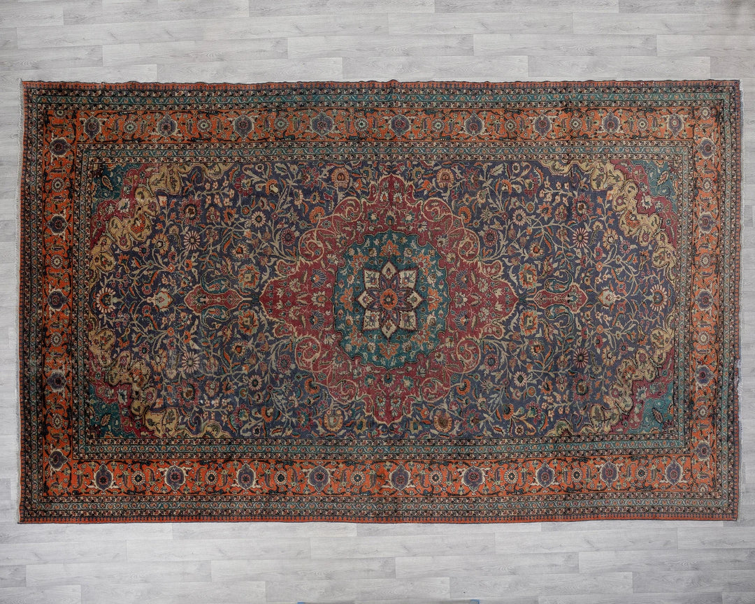 Multicolor Turkish Oushak Rug 8' 4" x 12' 10" Hand-Knotted view 9