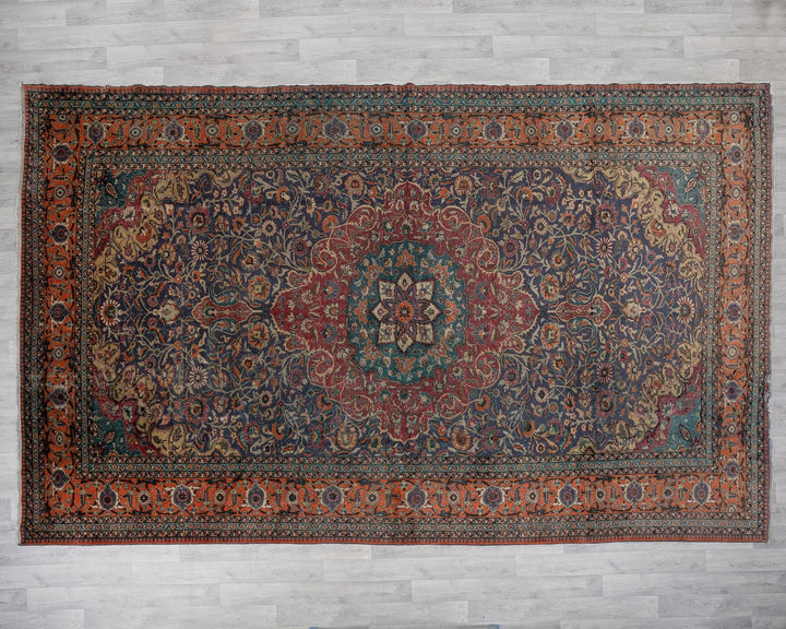 Multicolor Turkish Oushak Rug 8' 4" x 12' 10" Hand-Knotted view 9