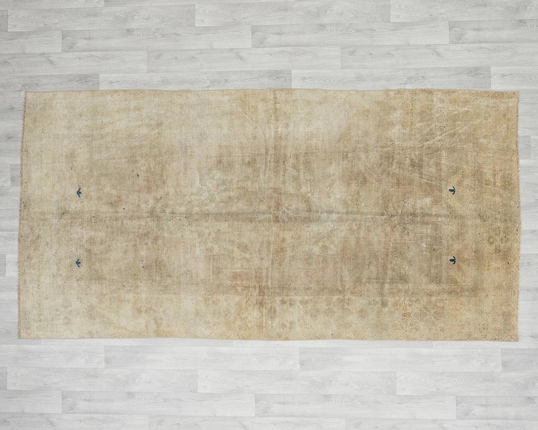 Brown Turkish Oushak Rug 4'5" x 8'5" Hand-Knotted | No. VR22384