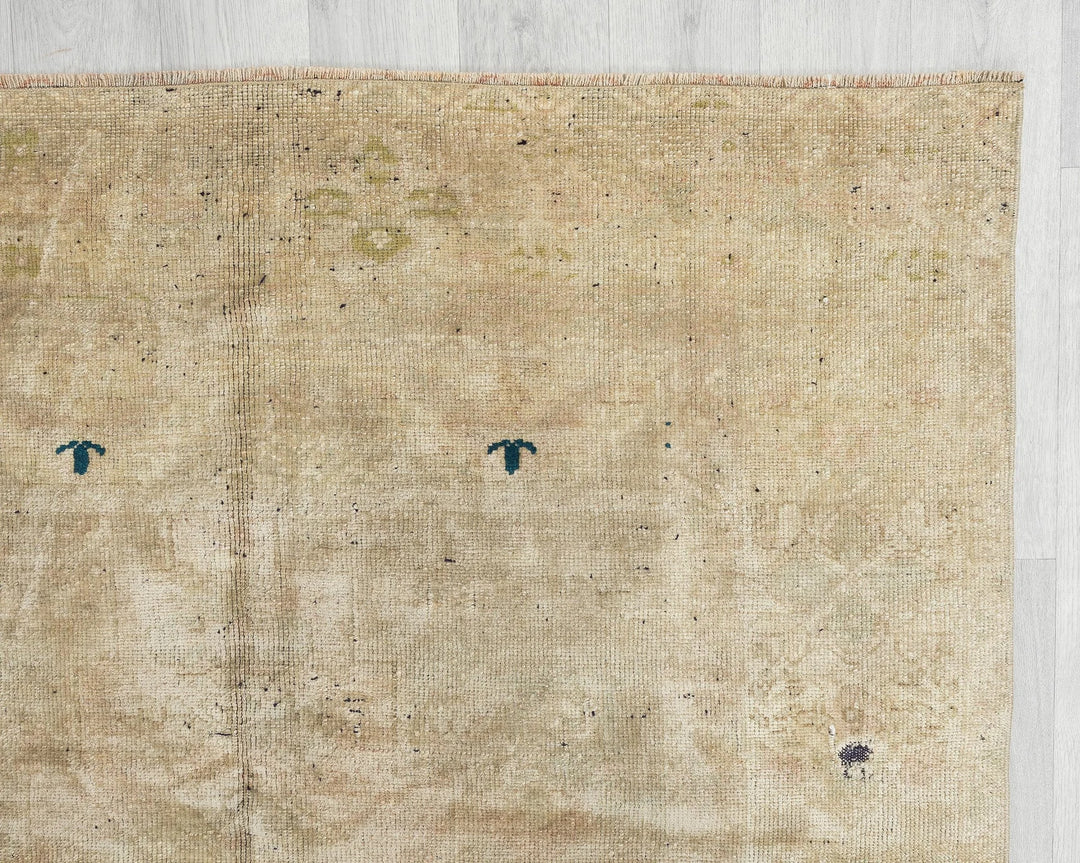 Brown Turkish Oushak Rug 4'5" x 8'5" Hand-Knotted | No. VR22384