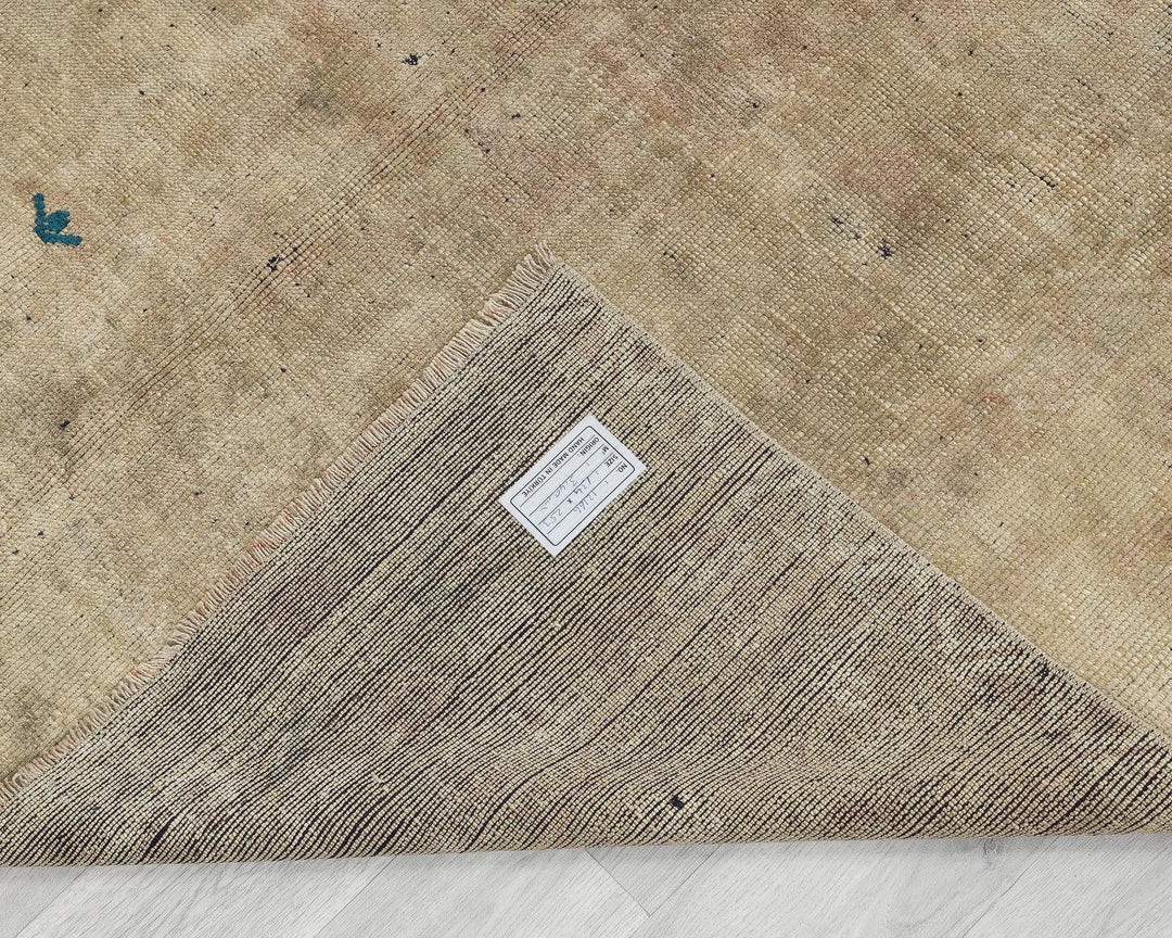 Brown Turkish Oushak Rug 4'5" x 8'5" Hand-Knotted | No. VR22384