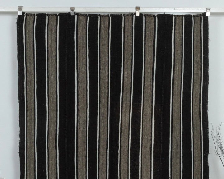 Brown Turkish Kilim Rug 6' x 8' Flat-Weave view