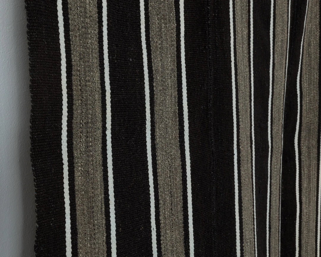 Brown Turkish Kilim Rug 6' x 8' Flat-Weave pattern