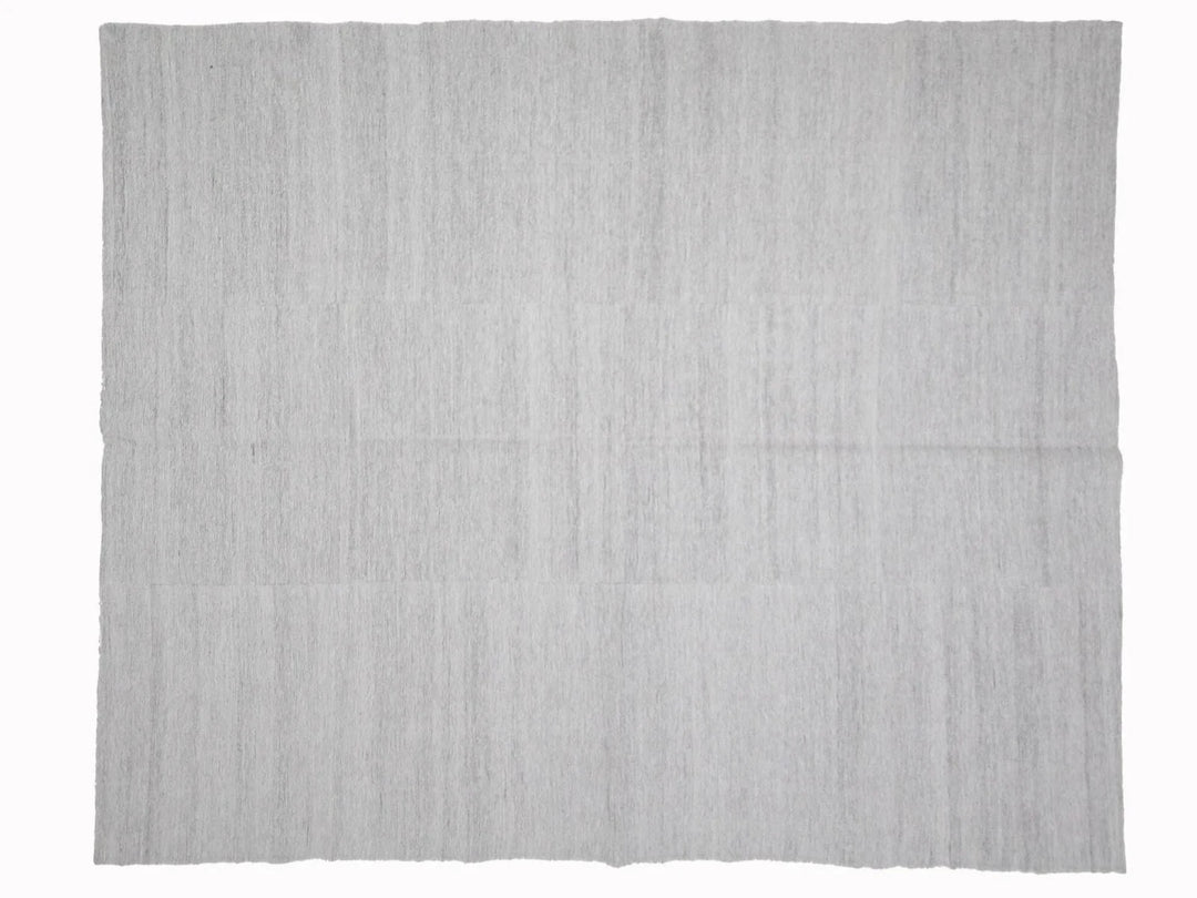 White Turkish Kilim Rug 6' 2" x 7' 10" Flat-Weave | No. VR22503