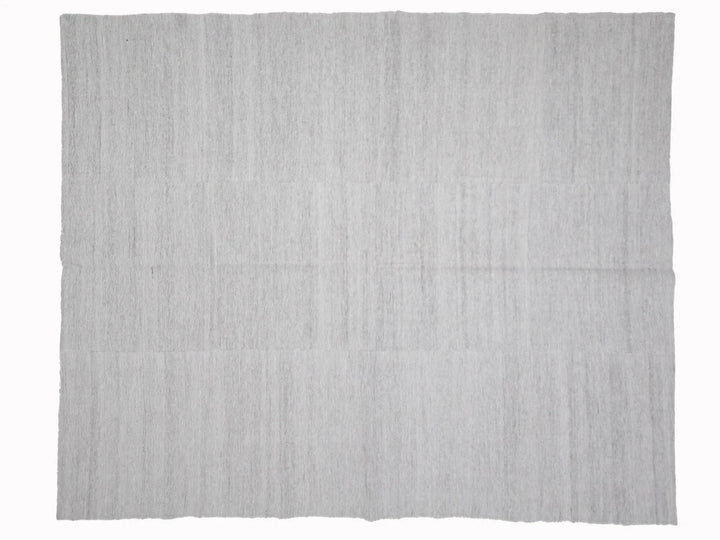 White Turkish Kilim Rug 6' 2" x 7' 10" Flat-Weave | No. VR22503